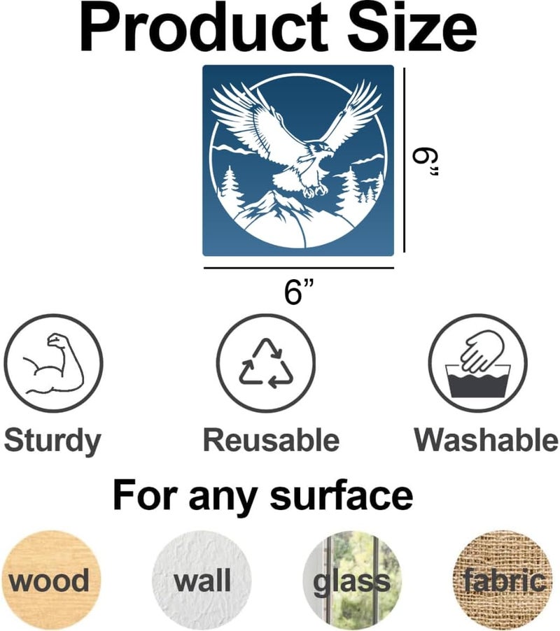 SUNVERSE Eagle Stencils for Wood Burning Reusable Animal Stencils for Painting on Wood Wildlife Stencil for Painting on Wall Fabrics DIY Crafts - Image 2